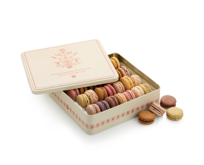 Macarons fins - Coffret Intégration 28 pièces