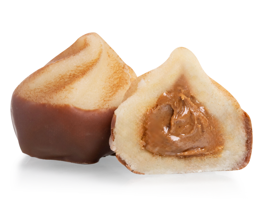Truffe amande pralin - enrobée chocolat lait Truffe amande pralin - enrobée chocolat lait