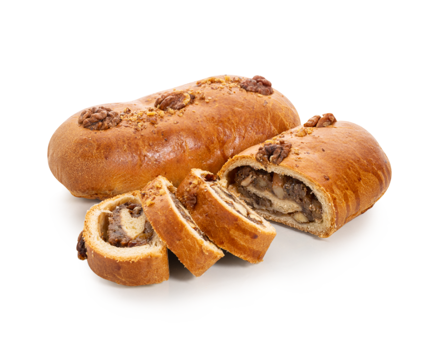 Schnetzwecka (Schnitzwecke) - Pain roulé brioché aux fruits secs Schnetzwecka (Schnitzwecke) - Pain roulé brioché aux fruits secs