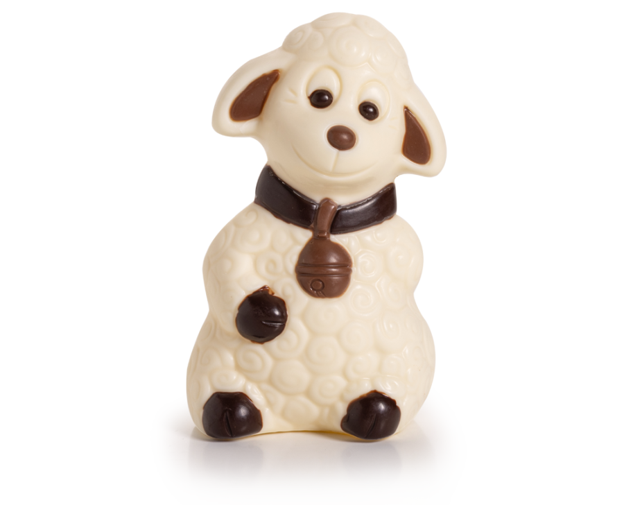 Mouton chocolat blanc - Moulage de Pâques Maison Alsacienne de Biscuiterie