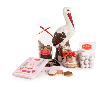 Osterbredele Basket: Easter chocolate and biscuits | Maison Alsacienne de Biscuiterie