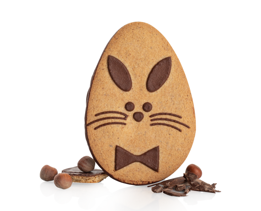 Easter Bunny, chocolate & hazelnut butter biscuit | Maison Alsacienne de Biscuiterie