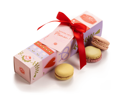 Etui de macarons fins pour la Fête des mères