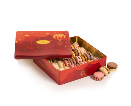 Macarons fins - Coffret Intégral de Noël 28 pièces