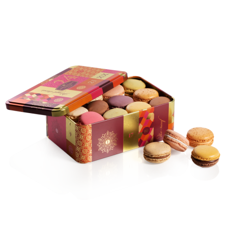 Macarons fins - Boite de Noël Macarons fins - Boite de Noël
