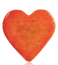 Hibiscus Délice: a orange-coloured heart-shaped soft biscuit with hibiscus fragrance
