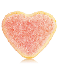 Rose Délice: a pink heart-shaped soft biscuit with rose fragrance