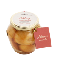 Bocal de cinq Lillikougs (petits gâteaux en pâte et forme de Kougelopf) immergés dans du Kirsch, idéal pour la fete des papa !